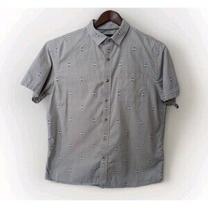 Pendleton Carson Shirt Men’s XL Gray Aztec Embroidery Short Sleeve Preppy